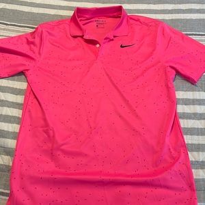 Neon Pink Nike Golf Polo